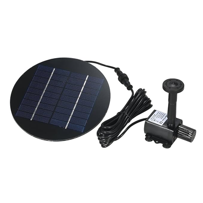 Decdeal Solar Pond Pump 9V 1.5W Solar Water Pump Solar Powered Fountain
