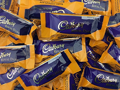 Cadbury Royal Dark Chocolate Salted Caramel, Snack Size Bar 0.5 oz (Pack of 2 Pounds)