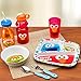 Zak Designs Plate featuring Elmo from Sesame Street, Break-Resistant and BPA-Free Melamine, 8