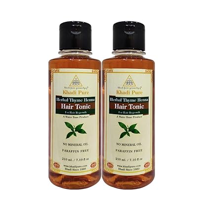 Khadi Pure Thyme Henna Hair Tonic - 210ml (Set of 2)