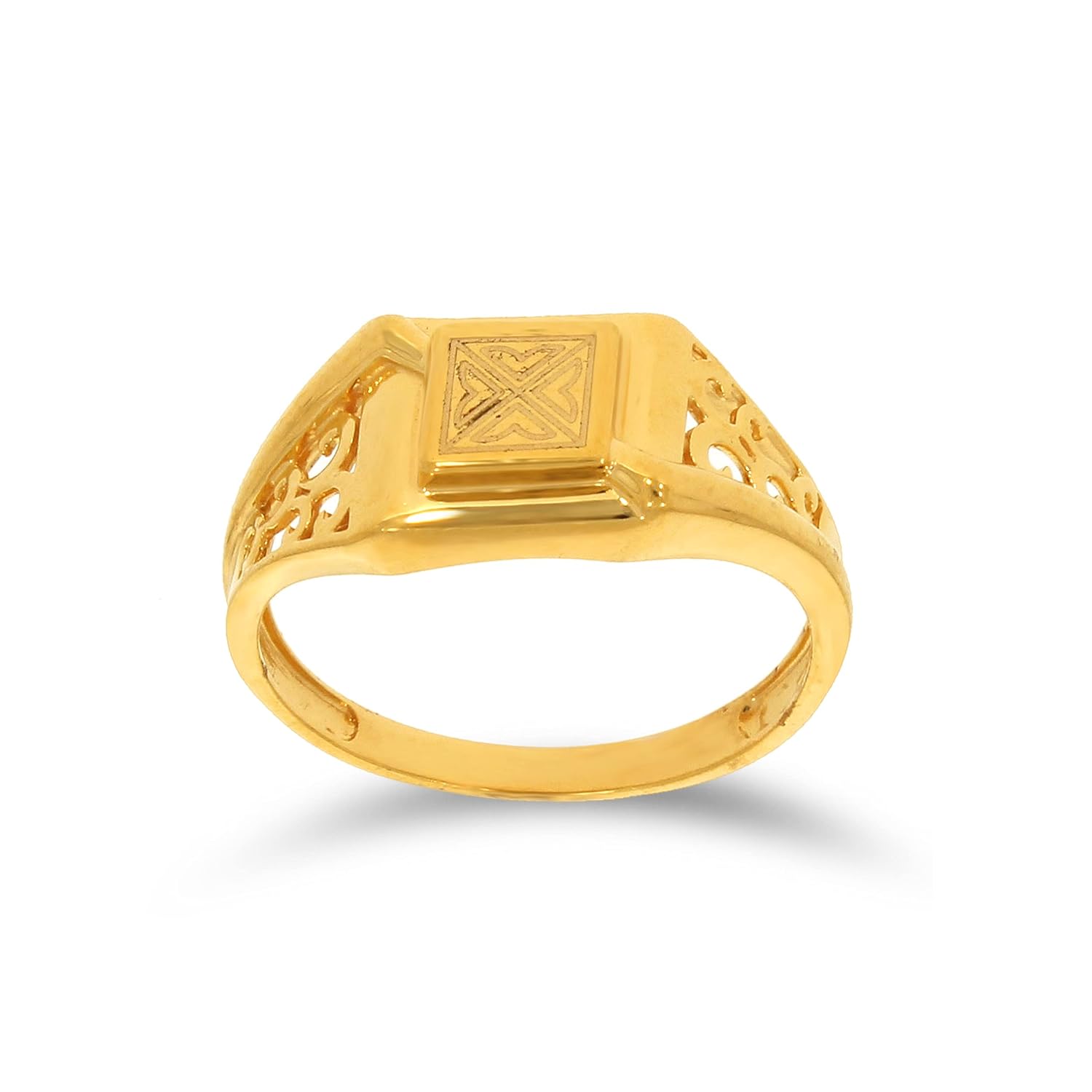 Buy Senco Gold & Diamonds Filigree In Personality Gold Mens Ring at ...