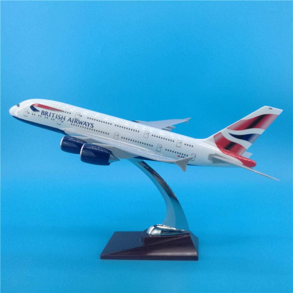 QLRL 1: 200 Scale 36Cm Simulation A380 British Airways Passenger Aircraft Alloy Die-Cast Aircraft Model Display Toy Gift Collection