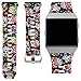 allbingo Fitbit Ionic Accessory Bands, Manly Case Women Cute Strap Rugged Pro G-Shock Like Protective Wristband for Fitbit Ionic Smartwatch (Skeleton Flowers/Silver, Small 5.5