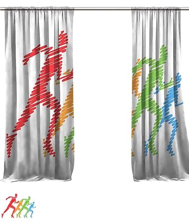 Amazon Com Sheer Curtains For Living Room Runners Figure Runners