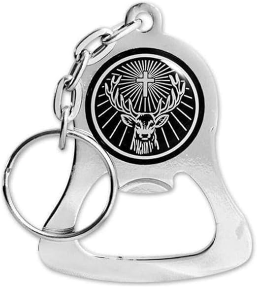 amazon com jagermeister polished steel bottle opener keychain barware kitchen dining jagermeister polished steel bottle opener keychain
