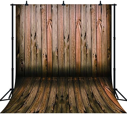 DePhoto 10x10Ft Seamless Wooden Floor Vinyl Photography Backdrop Photo Background Studio Prop PGT002