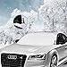 [2019 Newest Upgrade] Magnetic Car Windshield Snow Cover for SUV. 4 Layers, Waterproof, Soft Scratch-Free, Ice Removal Padded Liner with Mirror Flap and Inside Buckle Belt. Most Secure Fitting