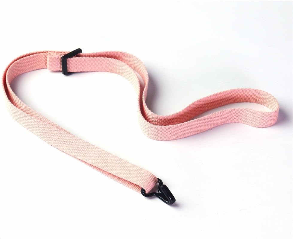 UBETA Clip On Ukulele Straps Solid color Japanese style adjustable length 100% cotton - Pink Color