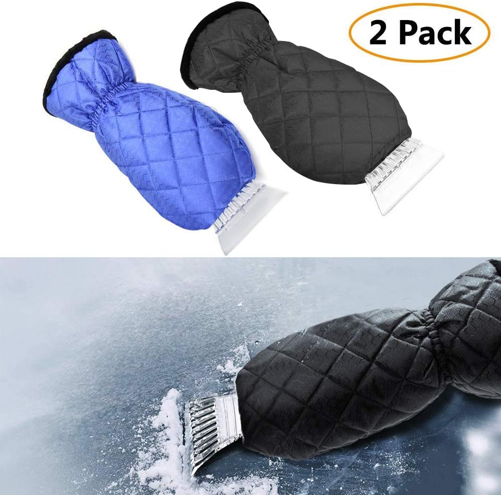 JCBABA Ice Scraper Mitt, Car Windshield Snow Scrapers with