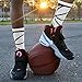 Basketball Sock by ChalkTalk SPORTS | Athletic Mid Calf Woven Socks | Basketball Wrap | Black and White, One Size