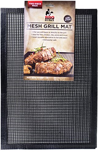 BBQ Butler Grill Mat - Mesh Non-Stick Grill Mat - Perfect For Smokers - Traeger, Green Egg, Kamodo Compatible - 2 Mats