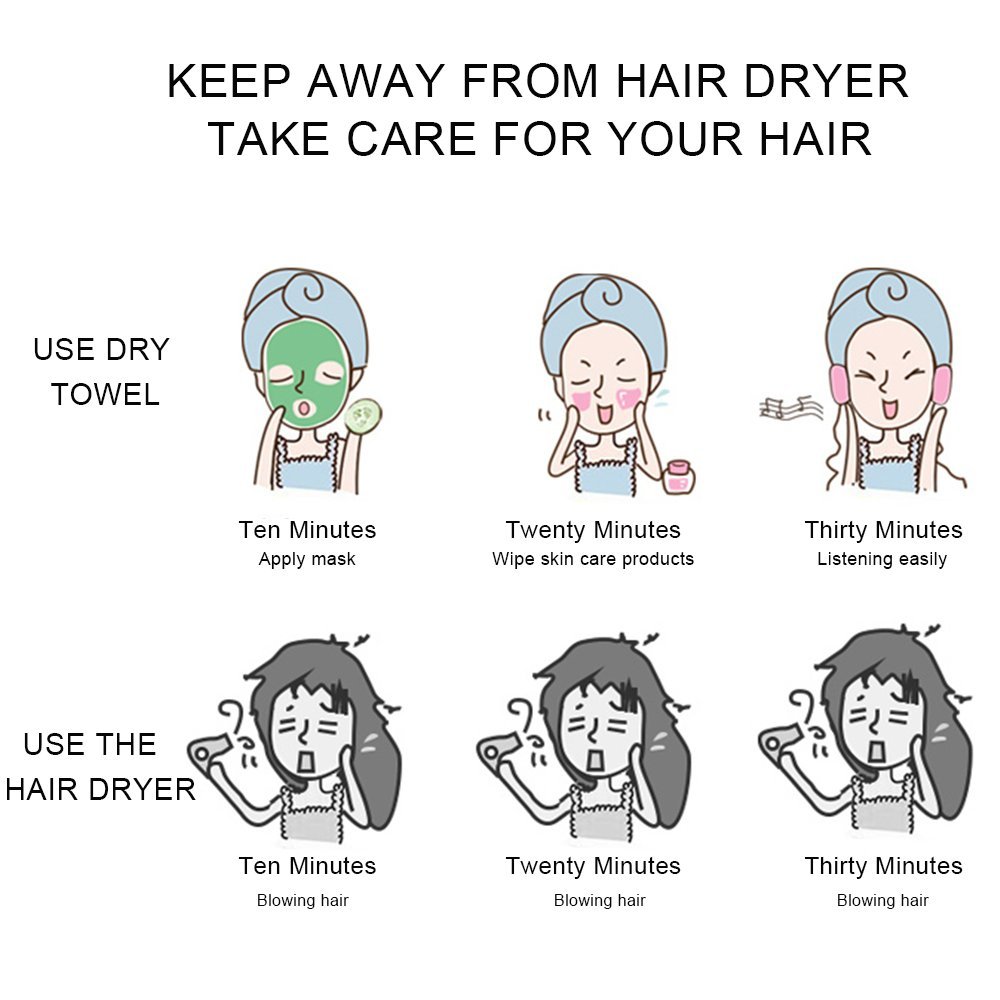 Microfiber Hair Towel - OKEER Super Absorbent Hair Drying Towel Large Anti-Frizz Turban Wraps for Women