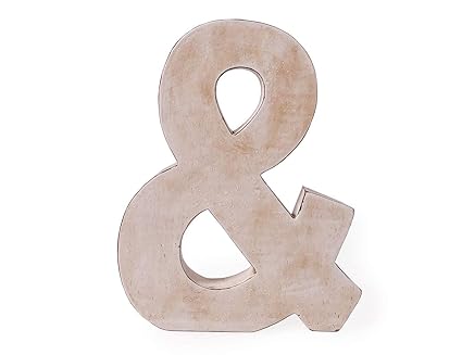 kadoh Sonderzeichen „&“ (medium) Höhe 20 cm Vintagelook shabby-chic creme-weiß