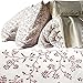 Fasthomegoods 100% Full/Queen Cotton Country Style Floral Pattern Red White Background Bedding Set with One Duvet Cover and 2 Pillowcases (White/Red)