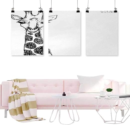 Amazon Com Hariiuet Wall Art Black And White Cute Graphic Of