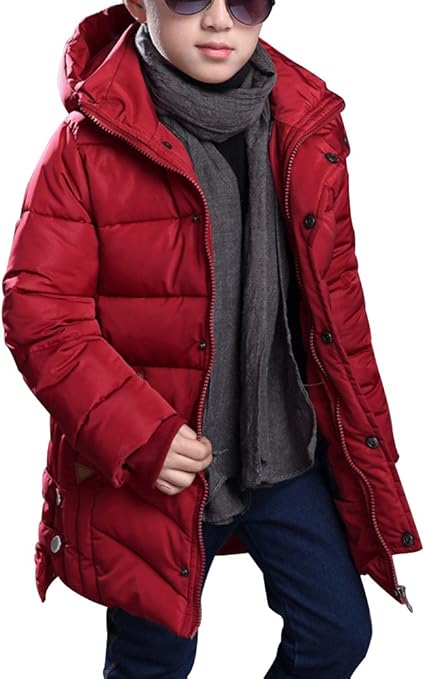 boys red padded coat