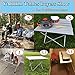 YAHILL Aluminum Folding Collapsible Camping Table Roll up 3 Size with Carrying Bag for Indoor and Outdoor Picnic, BBQ, Beach, Hiking, Travel, Fishing(Silver- L)