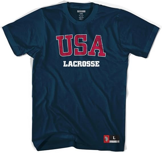 USA Lacrosse TShirt, Medium, Navy