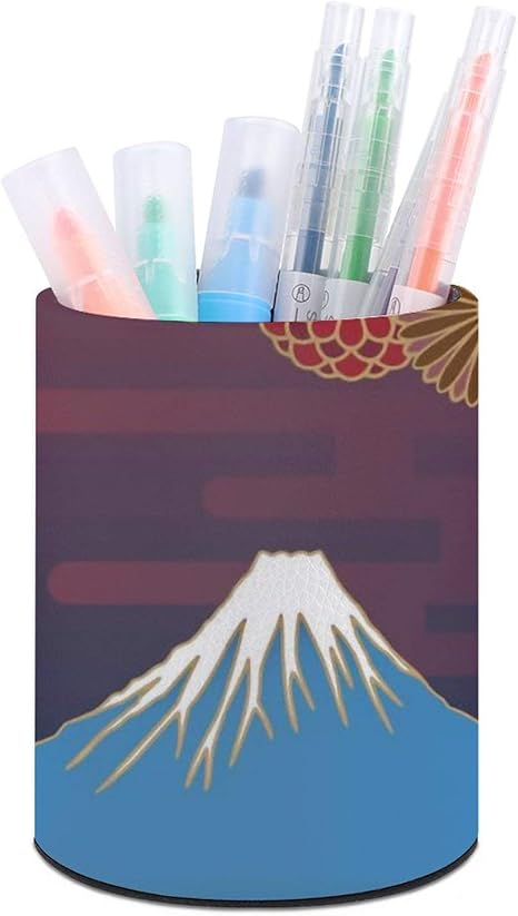 Amazon Co Jp 富士山ツルと菊の花ペンスタンド ペン立てpuレザー筆立て 鉛筆立て 丸型 ブラシスタンド 高級 オフィス 机上収納 用品ケース 箸立て リモコンラック 机上用品 文具収納 事務 オフェス用品 Diy 工具 ガーデン