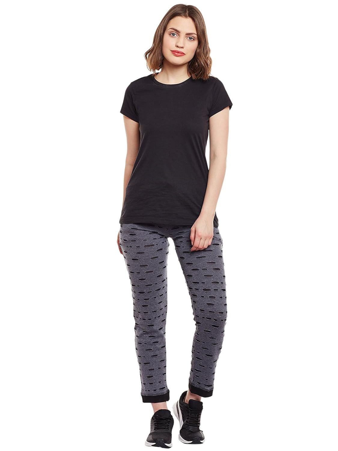 vimal ripped look trackpant for women