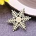 TINKSKY Christmas DIY Assorted Wooden Snowflake Cutouts Craft Embellishment Gift Tag Wood Ornament for Weding,Pack of 10