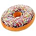 J-Deal Round Doughnut Donut Seat Back Stuffed Cushion Insert Filler Filling Throw Pillow Plush Play Toy Doll for Sleeping Office Afternoon Nap Doze Fruit Cake 16 X 16'' (for Valentine's Day)
