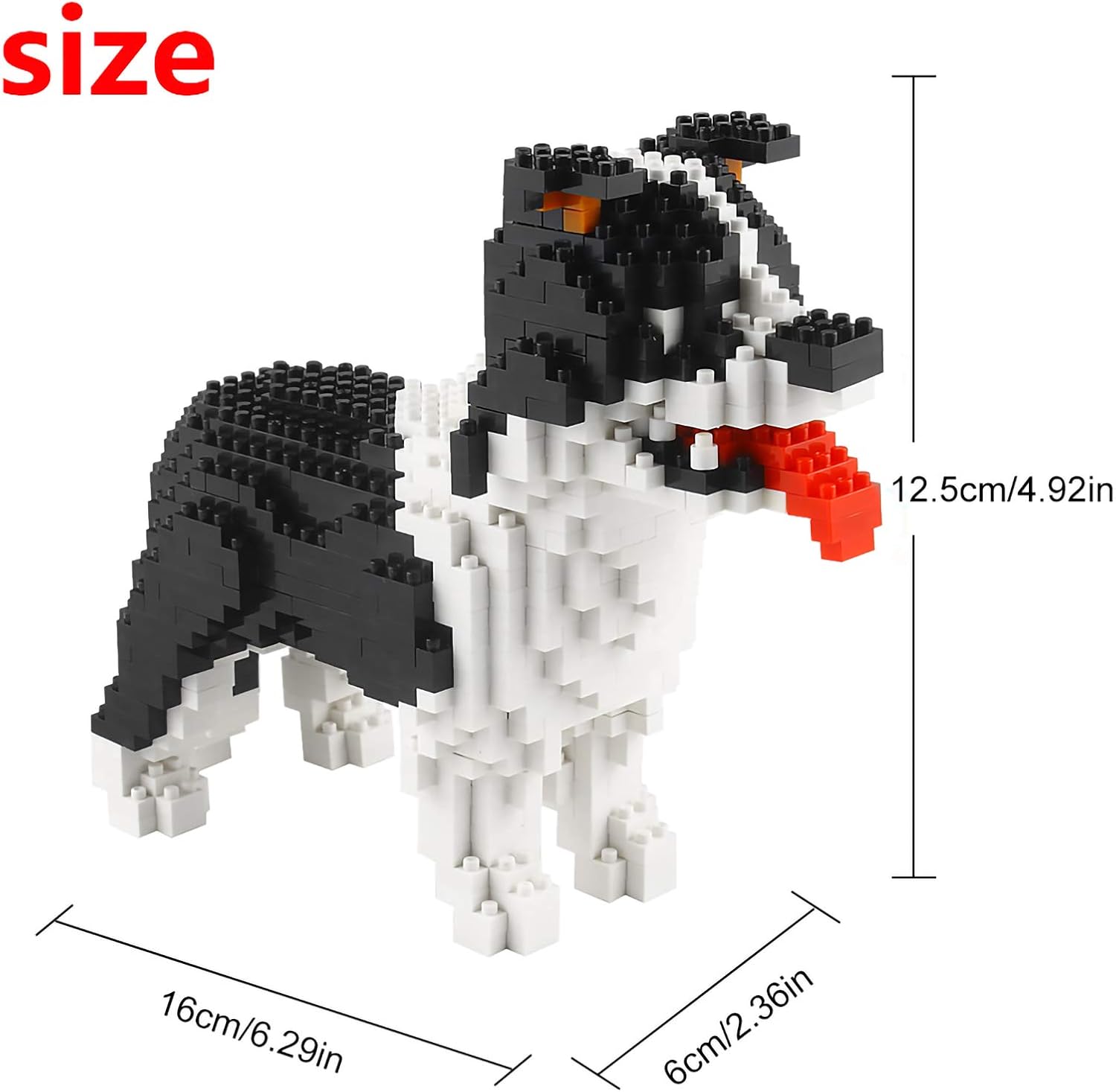 Larcele Micro Dog Building Blocks Set Pet Mini Building Toy Bricks Kit,950 Pieces KLJM-02 (Border Collie) - Image 3