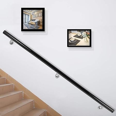 Vevor Eingangsgelander 183 Cm Treppengelander Schwarz Durchmesse 5 Cm Aus Aluminiumlegierung Modern Muhelose Montage Komplettes Zubehor Fur Loft Treppen Tanzstudios Aussentreppen Usw Amazon De Baumarkt
