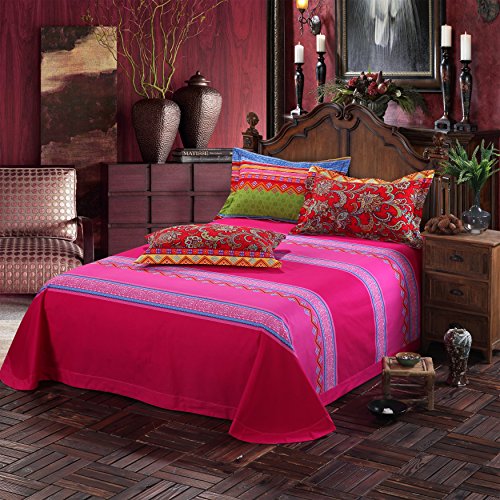 LELVA Boho Style Bedding Set Bohemian Ethnic Style Bedding Set Boho