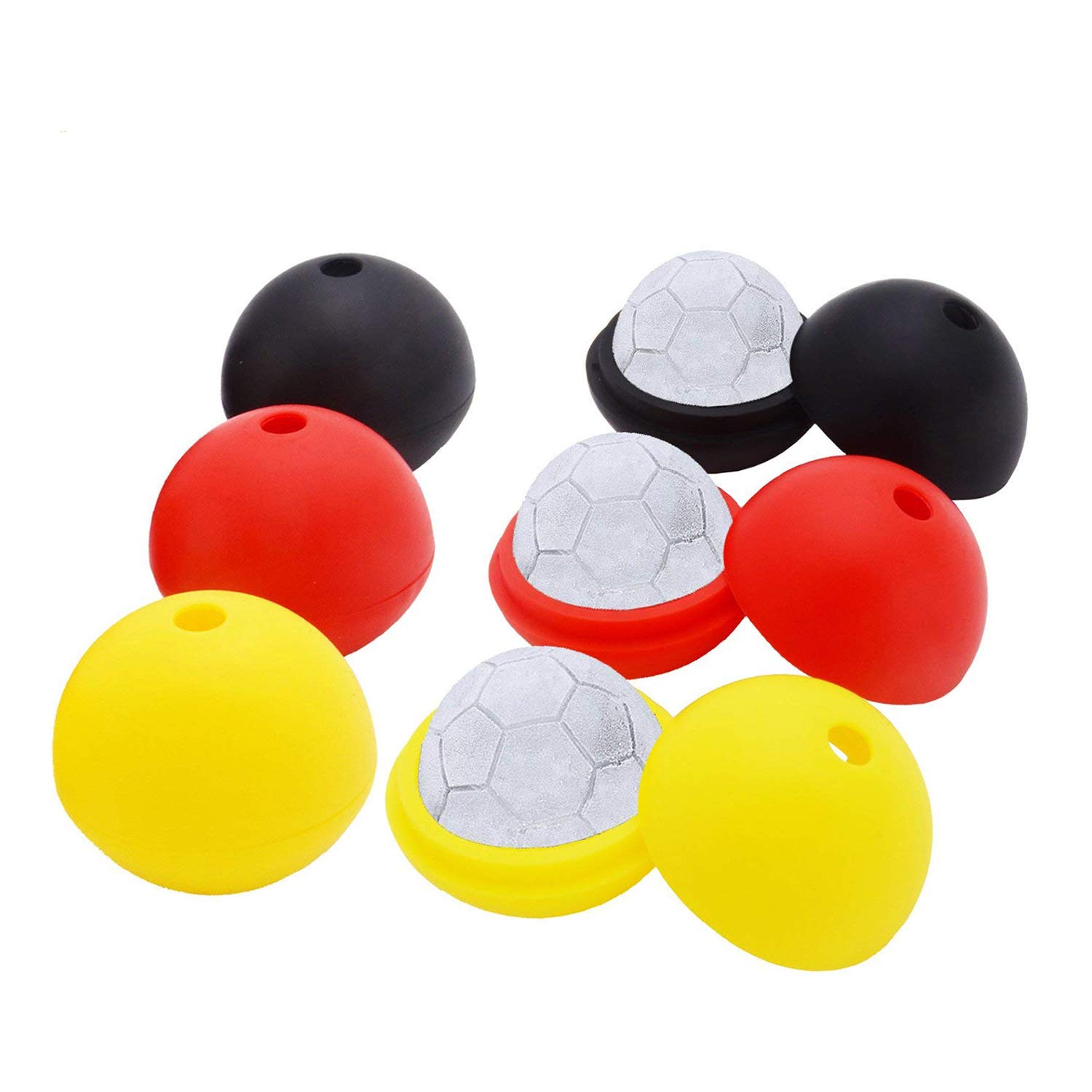 Moldes de silicona para balón de fútbol (6 piezas) Black Red ...