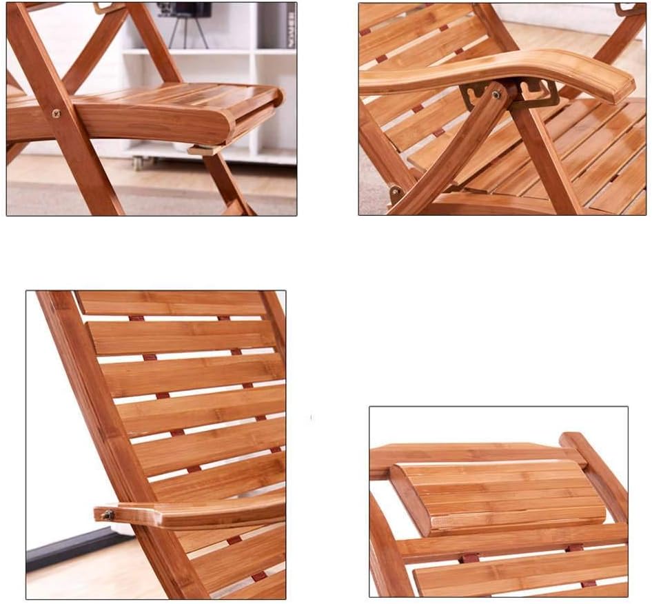 MO&SU Folding Rocking Chair, Portable 170Degree Adjustment Patio Chaise Lounger Recliner Recliner Garden Chair-B: Furniture & Decor