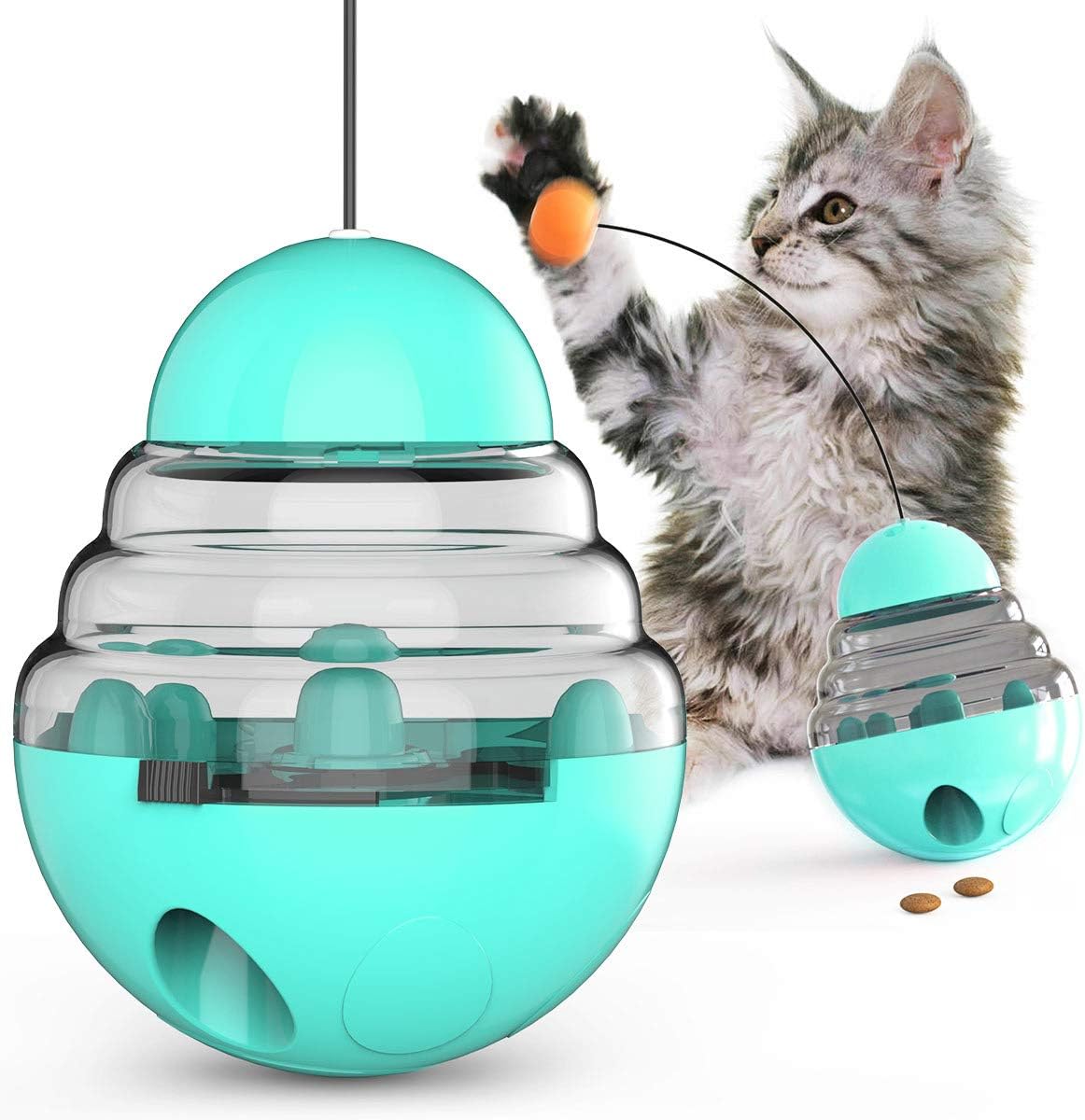 USWT Cat Toys Interactive Kitty Track Ball Kitten Toy for Indoor Cats Tumbler Funny Pet Puzzle Mental Supplies