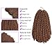 YEBO Spring Twist Hair 8 Inches 4 Packs Spring Twists Crochet Braiding Hair Ombre Colors Synthetic Hair Extensions 30 Strands/Pack, 110g/Pack(#30,8Inch)