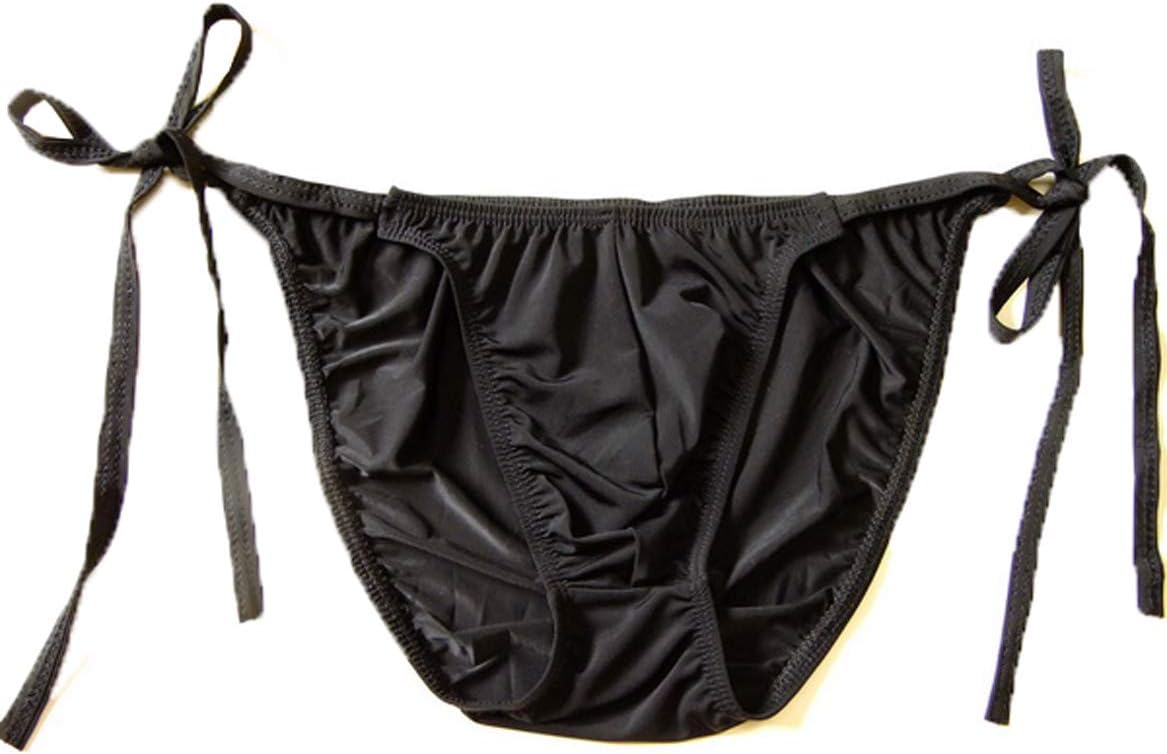 Mlovew Men's Soft Smooth Side Tie String Bikini Contoured Pouch Briefs Underwear