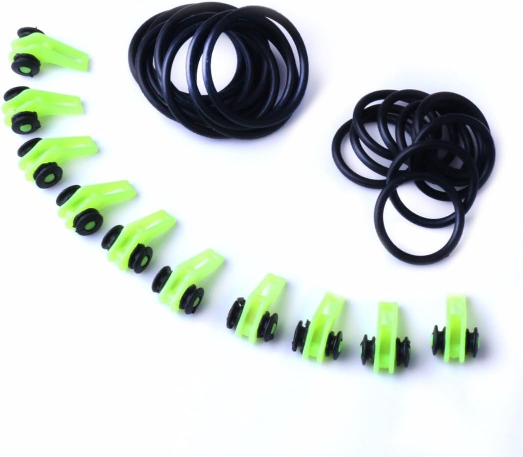 MOMOXY 10Pcs Fishing Rod Hook Secure Keepers Holders Lures Jig Hanger Adjustable