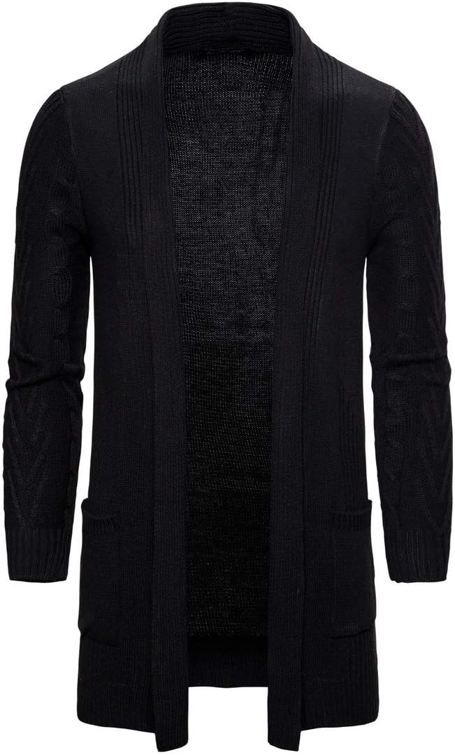 AILMY Mens Vintage Coat Casual Lightweight Soft Cardigan Cozy Chunky Elegant Sweater (Multicolor)