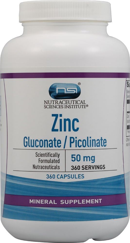 Vitacost Zinc Gluconate/Picolinate - 50 mg - 360 Capsules