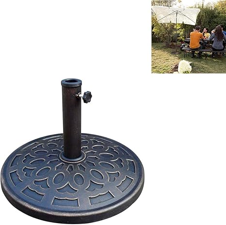 Parasol Stands Bases Umbrella Stand Outdoor Base Umbrella Base Stand Heavy Duty Umbrella Holder Round Patio Umbrella Base Manufacturing 15 Kg Stone Resin Umbrella Base 18 In Amazon Co Uk Sports Outdoors