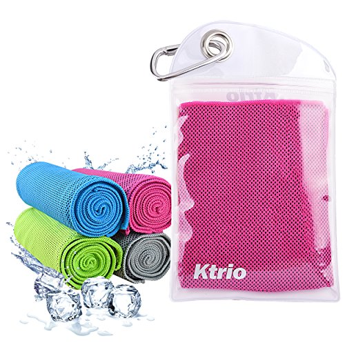 Ktrio Cooling Towel Cooling Scarf Cooling Headband Cooling Banana Instant Cooling Towel for Travel, Workout, Fitness, Gym, Yoga, Pilates, Camping, Used as Cooling Neck Headband or Scarf 40â€™â€™ x 12â€™â€™