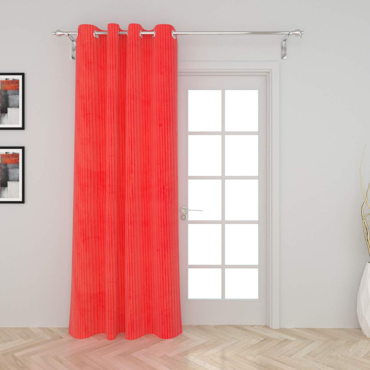 Buy Home Centre Lavish Lynn Striped Door Curtain 135 X 260 Cm