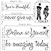 5pcs Vinyl Mirror Wall Decals Quotes Stickers for Living Room Bathroom Washroom Mirror Window Home Wall Decor Waterproof Removable DIY Art Stickers