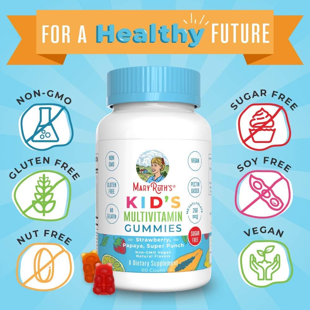 Vegan Kids Multivitamin Gummies by MaryRuth's Organic Ingredients
