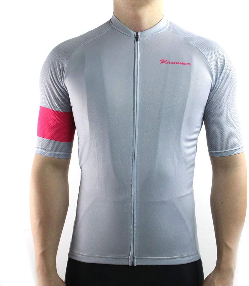 Racmmer Mens Breathable Short Sleeve Cycling Jersey Bike Shirt Cycling Clothing