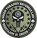 Patch Squad Men's Three Percent Tyranny Punisher Liberty Morale Patch (Multitan)