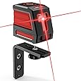 レーザー墨出し器 2ライン 【高輝度＆高精度 昇進版】「L型マグネットブラケット付き」赤色 ミニ型 自動水平調整機能 防塵防水IP54 吉川優品 クロスラインレーザー 持ち運び便利 収納バック付き AA電池4本付き