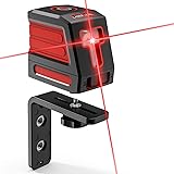 レーザー墨出し器 2ライン 【高輝度&高精度 昇進版】「L型マグネットブラケット付き」赤色 ミニ型 自動水平調整機能 防塵防水IP54 吉川優品 クロスラインレーザー 持ち運び便利 収納バック付き AA電池4本付き
