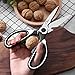 Kitchen Scissors Stainless-Steel Multi-Purpose Heavy-Duty Dishwasher Safe Scissors for Cutting Chicken, Poultry, Seafood, Meat, Vegetables, Herbs, Food and Gaden - Black