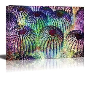 Exposure of Vibrantly Colored Cactus - Canvas Art Home Art - 12x18 inches