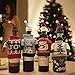 FEFEHOME Christmas Wine Bottle Cover Gift Warping Ugly Sweater (Set of 4) -(F)