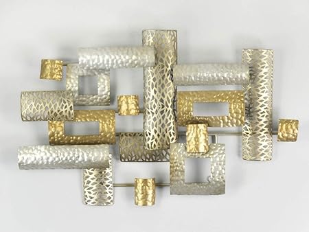 Formano Design Modern Metal Wall Art Champagne Gold Amazon Co Uk Kitchen Home